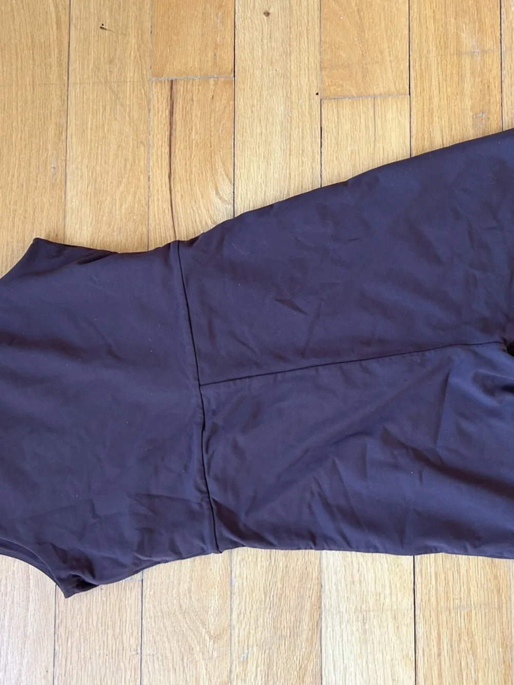 Chocolate brown V-Neck Sleeveless Romper - Picture 3 of 3